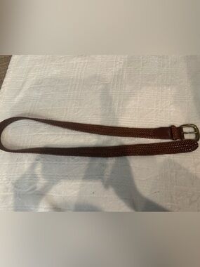 Polo Ralph Lauren Braided Leather Belt in Brown
